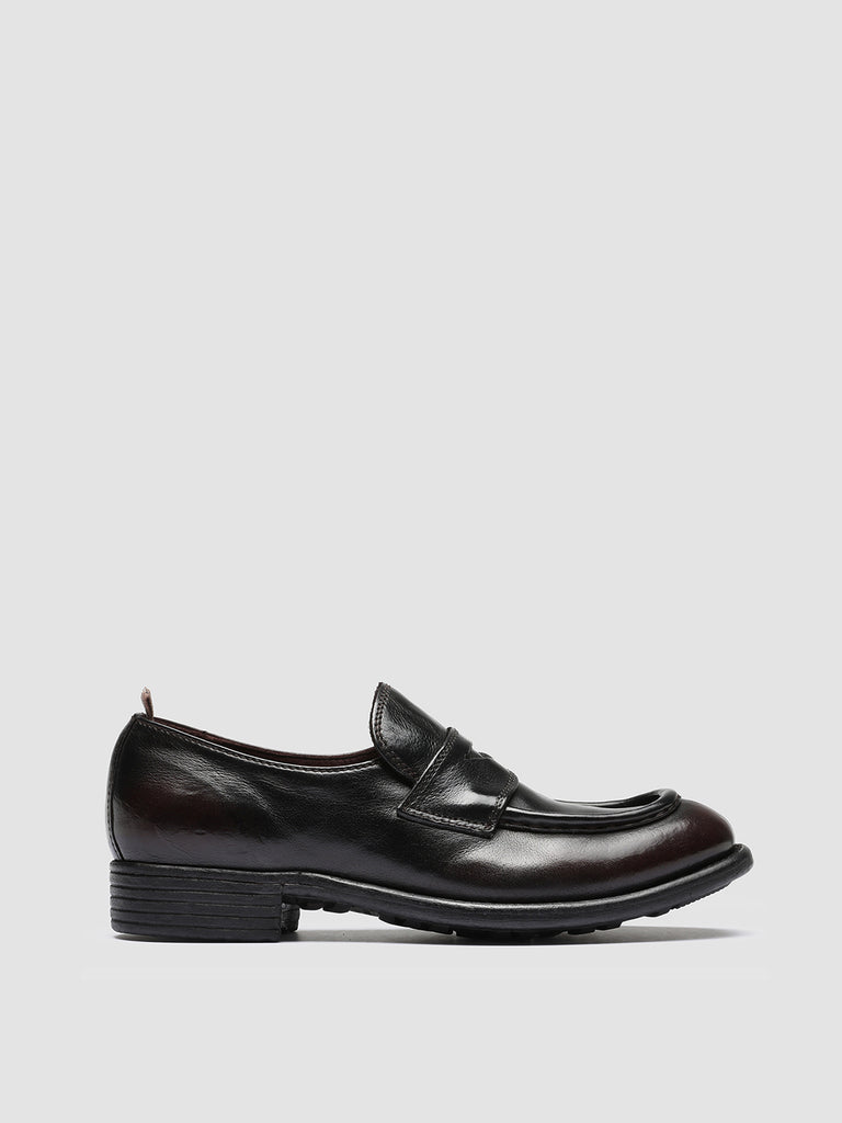 CALIXTE 020 - Black Leather Penny Loafers