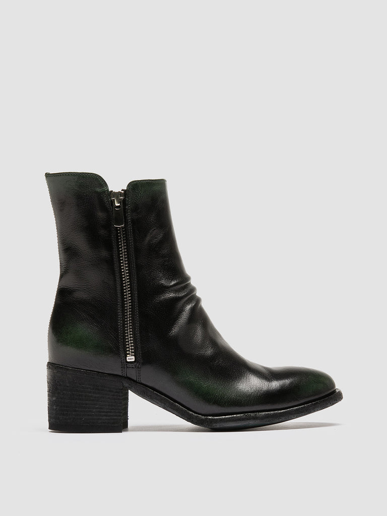 DENNER 103 - Green Leather Zip Boots