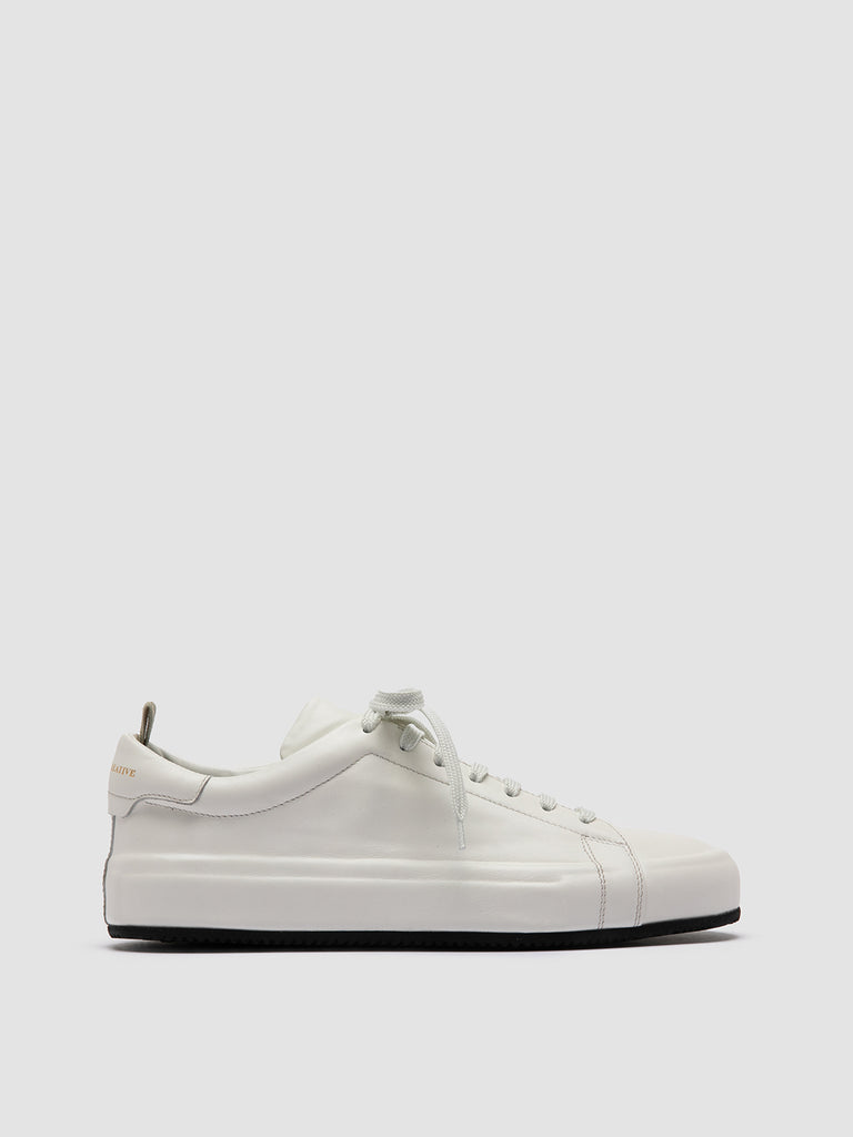 EASY 101 Burro - White Leather Low Top Sneakers Women Officine Creative - 1