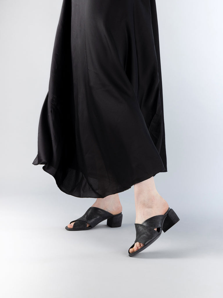 HADRY 007 Nero - Black Leather Slide Sandals Women Officine Creative - 6