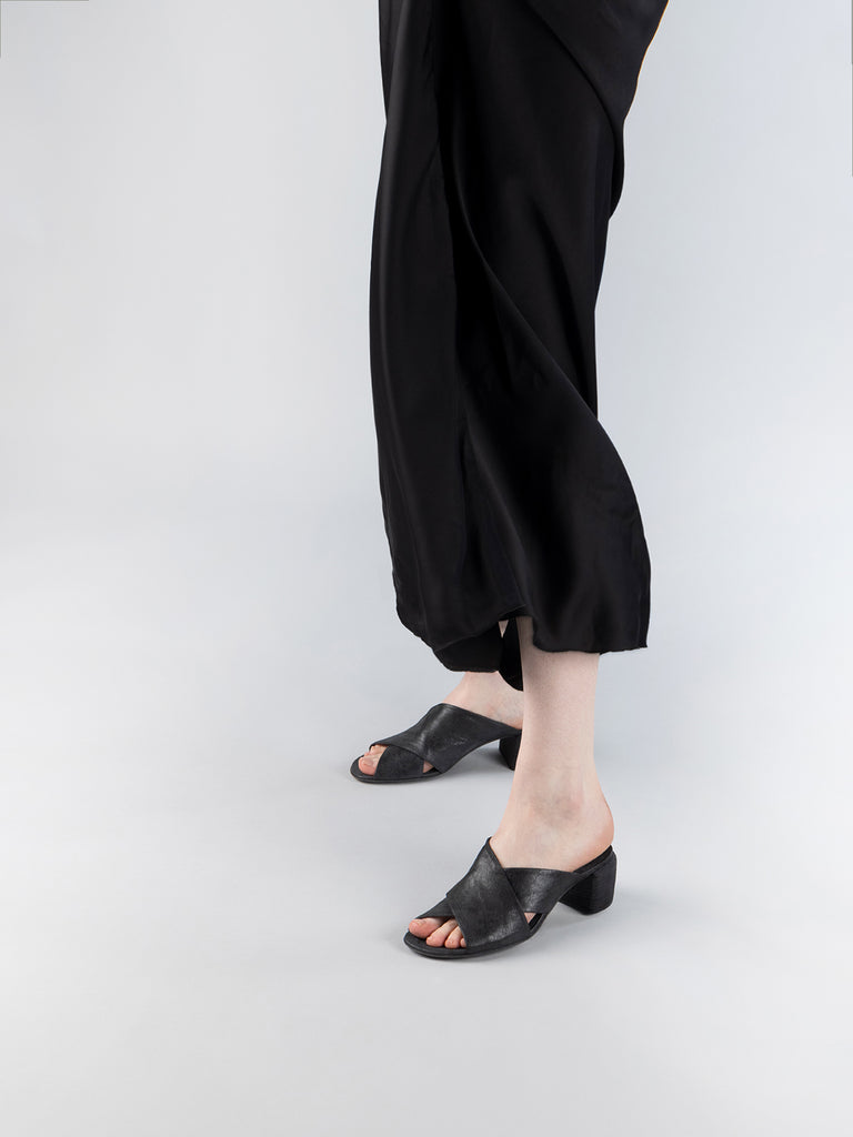 HADRY 007 Nero - Black Leather Slide Sandals Women Officine Creative - 7