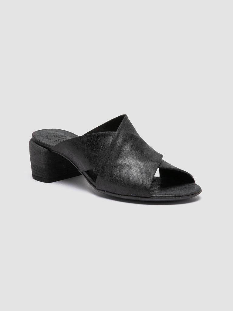 HADRY 007 Nero - Black Leather Slide Sandals Women Officine Creative - 3