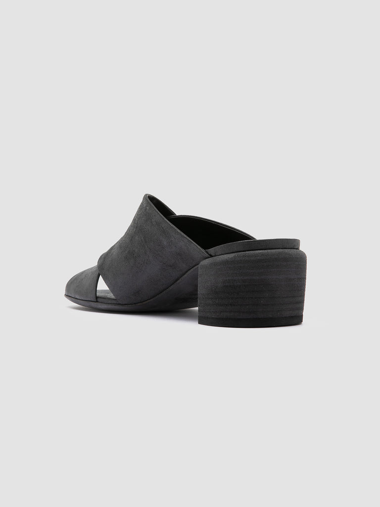 HADRY 007 Nero - Black Leather Slide Sandals Women Officine Creative - 4