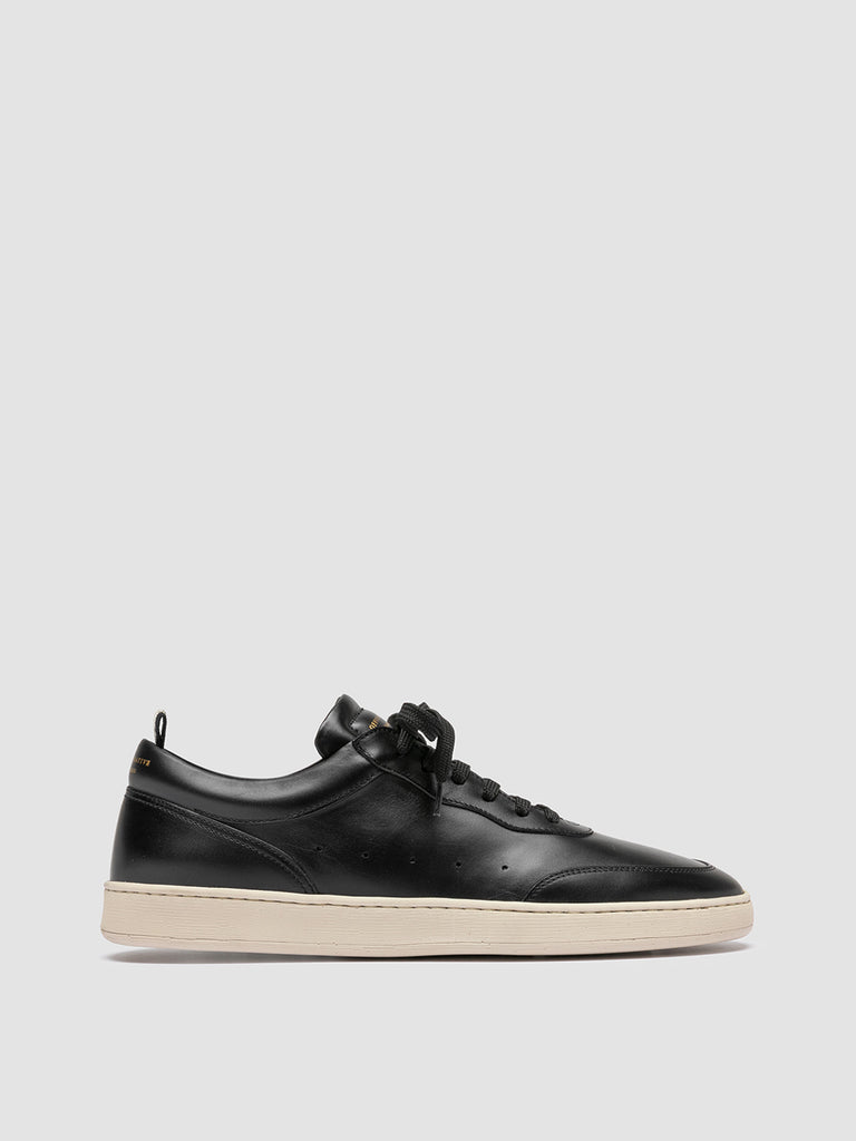 KRIS LUX 001 - Black Leather Sneakers