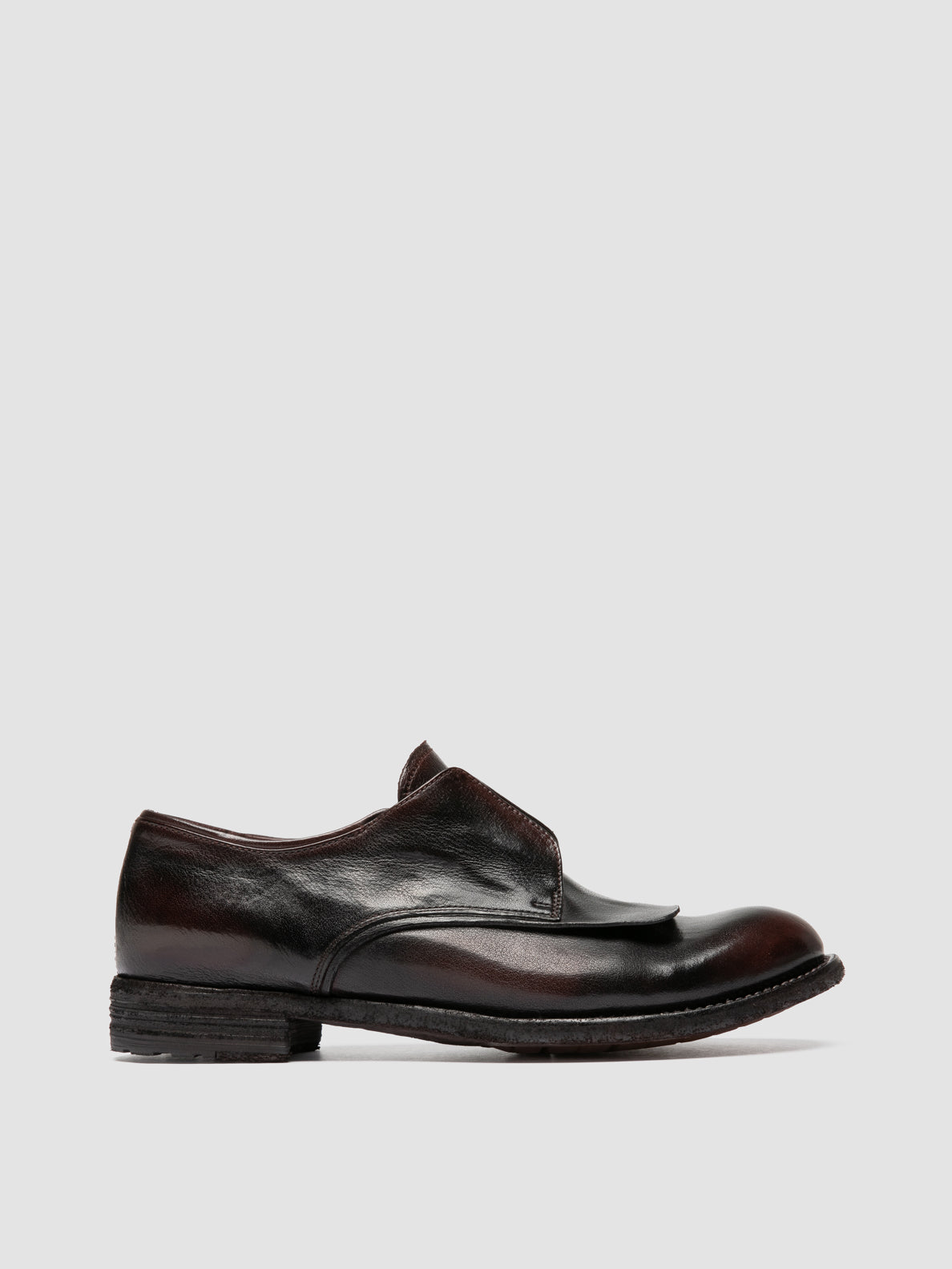 Womens Brown Leather Derby Shoes: LEXIKON 159 Officine Creative Womens Brown Leather Derby Shoes: LEXIKON 159 Officine Creative