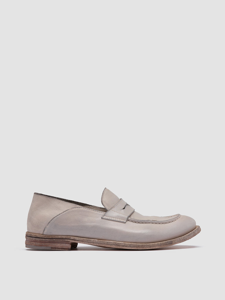 LEXIKON 516 - White Leather Penny Loafers