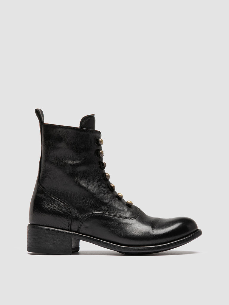 LIS 006 - Black Leather Zipped Boots