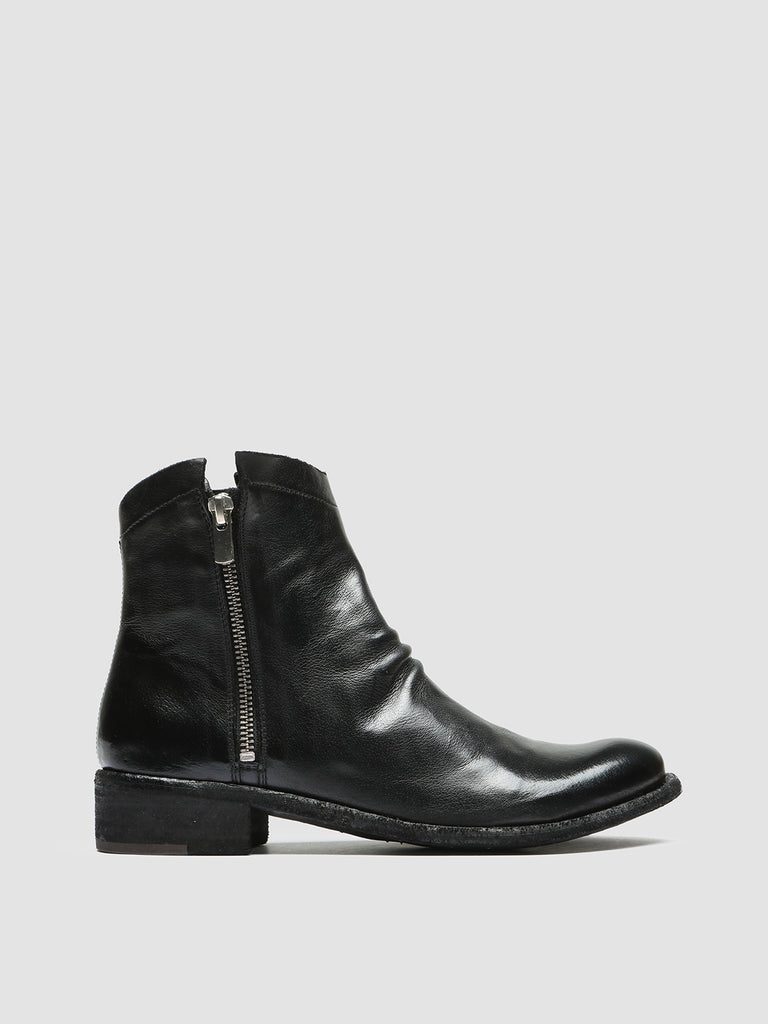 LISON 051 Nero - Black Leather Ankle Boots Women Officine Creative - 1