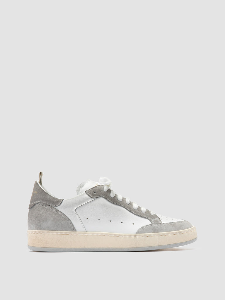 MAGIC 101 - Bicolor Leather and Suede Low Top Sneakers