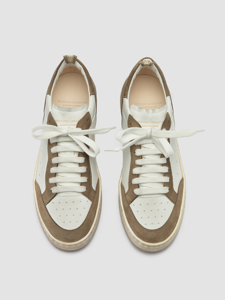 MAGIC 101 Dirty Sand - Bicolor Leather and Suede Low Top Sneakers Women Officine Creative - 2