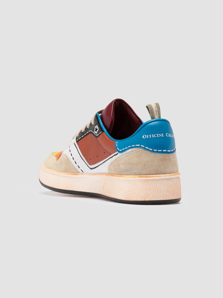 FEMME NEO PSYCHEDELIC SUN 241 - Multicolour Leather and Suede Low Top Sneakers Women Officine Creative - 4