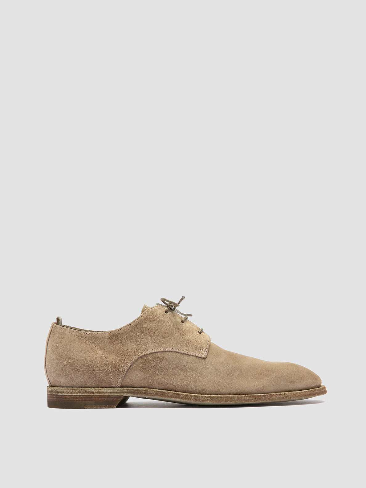 Mens Taupe Suede Derby Shoes: SOUND 002 Officine Creative Mens Taupe Suede Derby Shoes: SOUND 002 Officine Creative