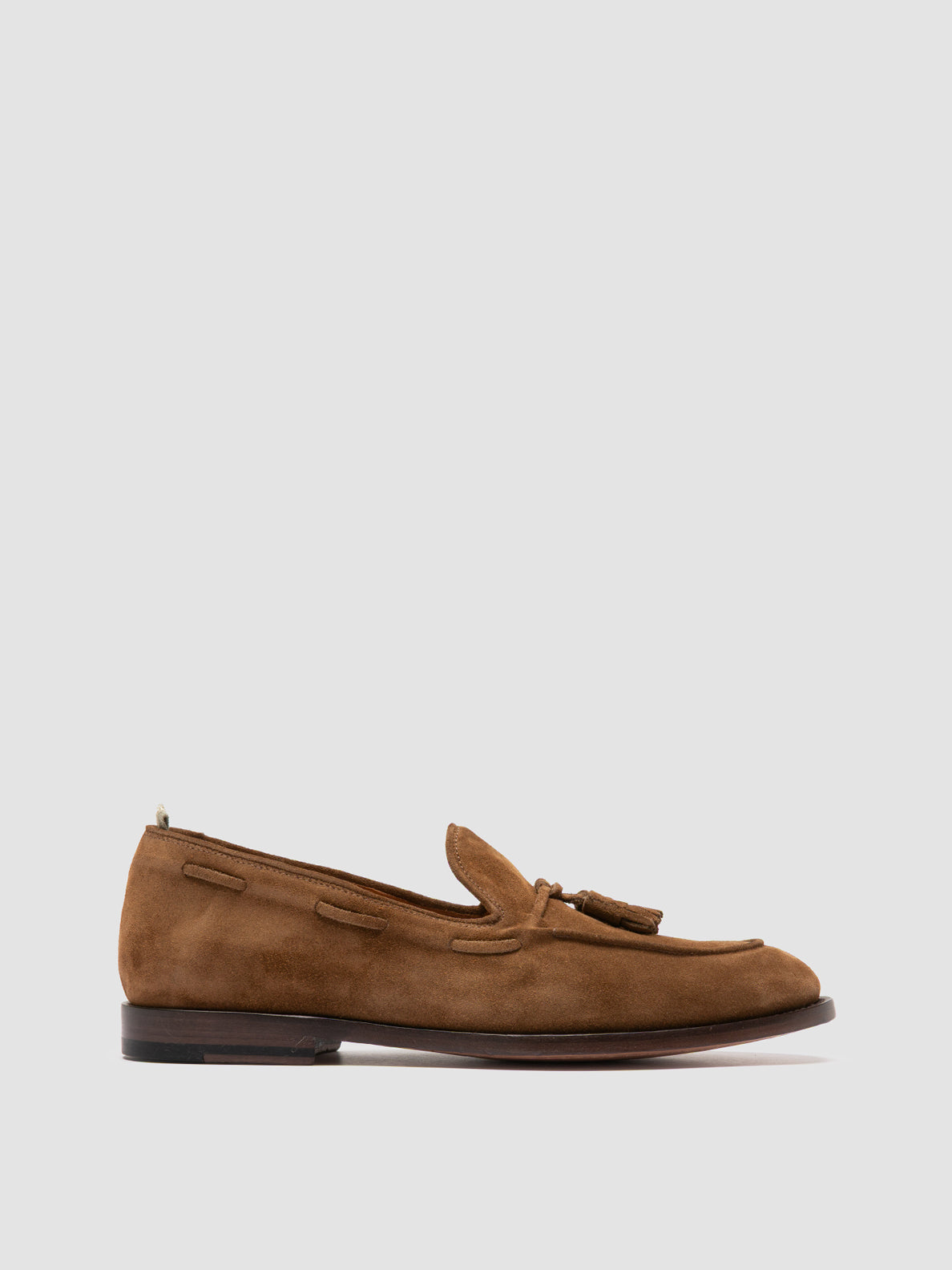 Mens Brown Suede Tassel Loafers: OPERA 002 Officine Creative Mens Brown Suede Tassel Loafers: OPERA 002 Officine Creative