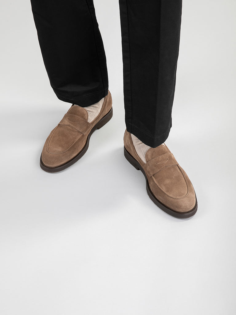 OPERA FLEXI 101 - Taupe Suede Penny Loafers