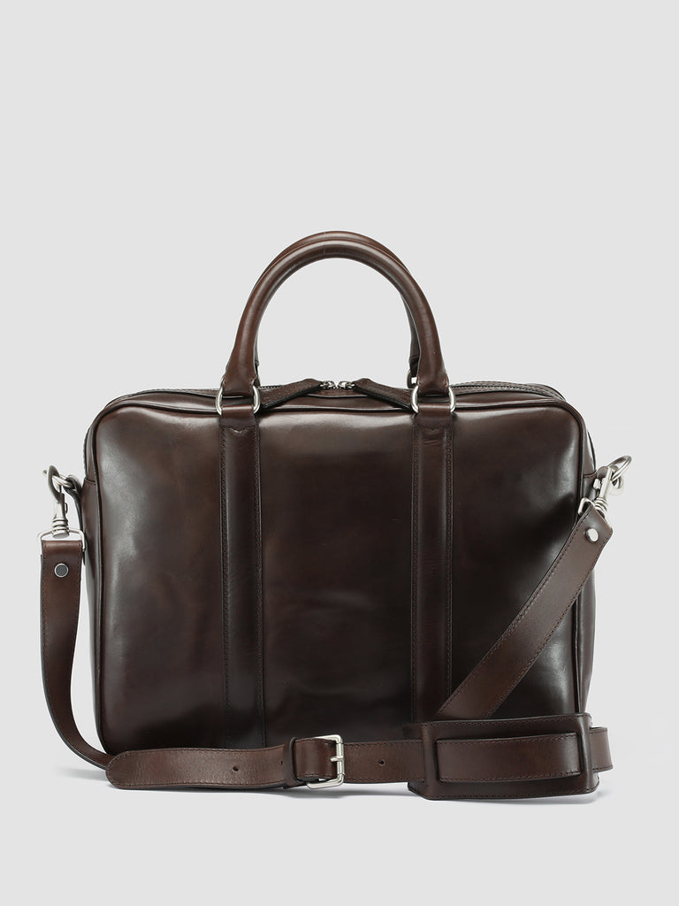 QUENTIN 010 Coffee - Brown Leather Bag Officine Creative - 4