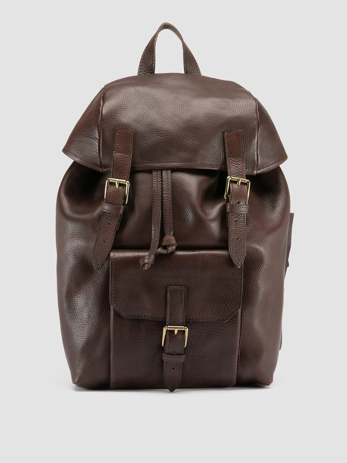 chocolate brown leather backpack RARE 047