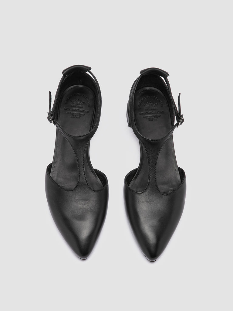 SAGE 103 Nero - Black Leather T-Bar Shoes Women Officine Creative - 2