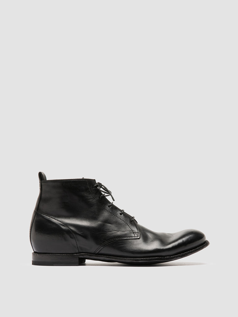 STEREO 004 Nero - Black Leather Ankle Boots Men Officine Creative - 1