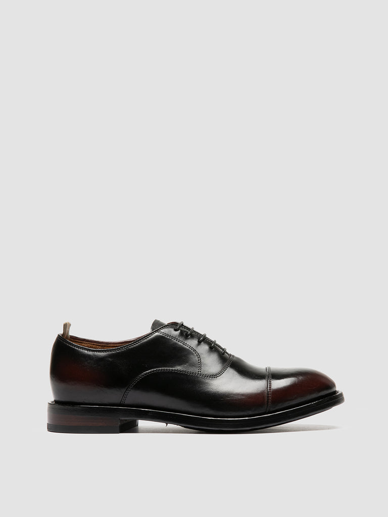 TEMPLE 001 - Burgundy Leather Oxford Shoes