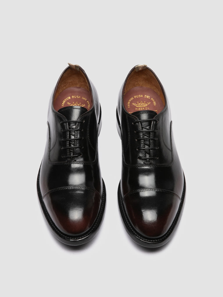 TEMPLE 001 BORDO' - Burgundy Leather Oxford Shoes
