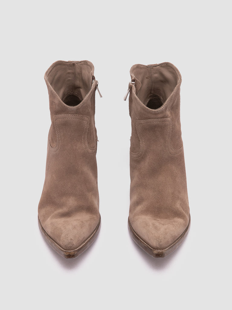 WANDA DD 103 Caribou - Grey Suede Zip Boots Women Officine Creative - 2