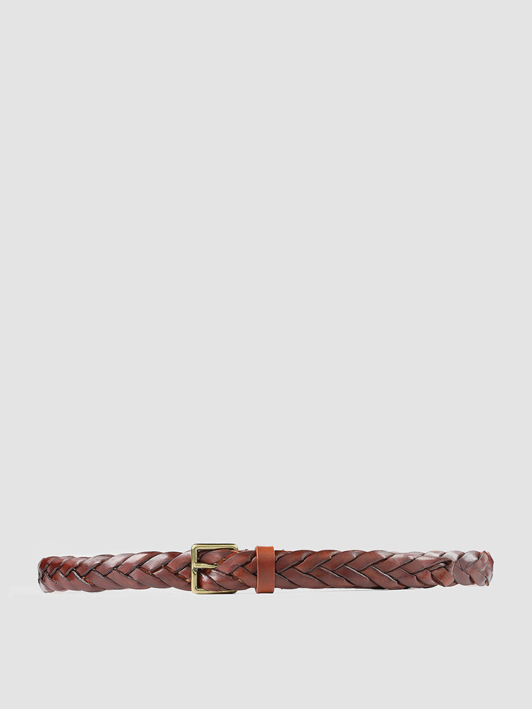 OC STRIP 20 - Brown Woven Leather Belt