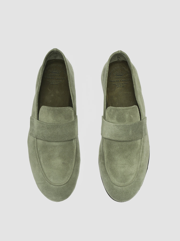 BLAIR 001 Smoked Green - Green Suede Loafers Women Officine Creative - 2