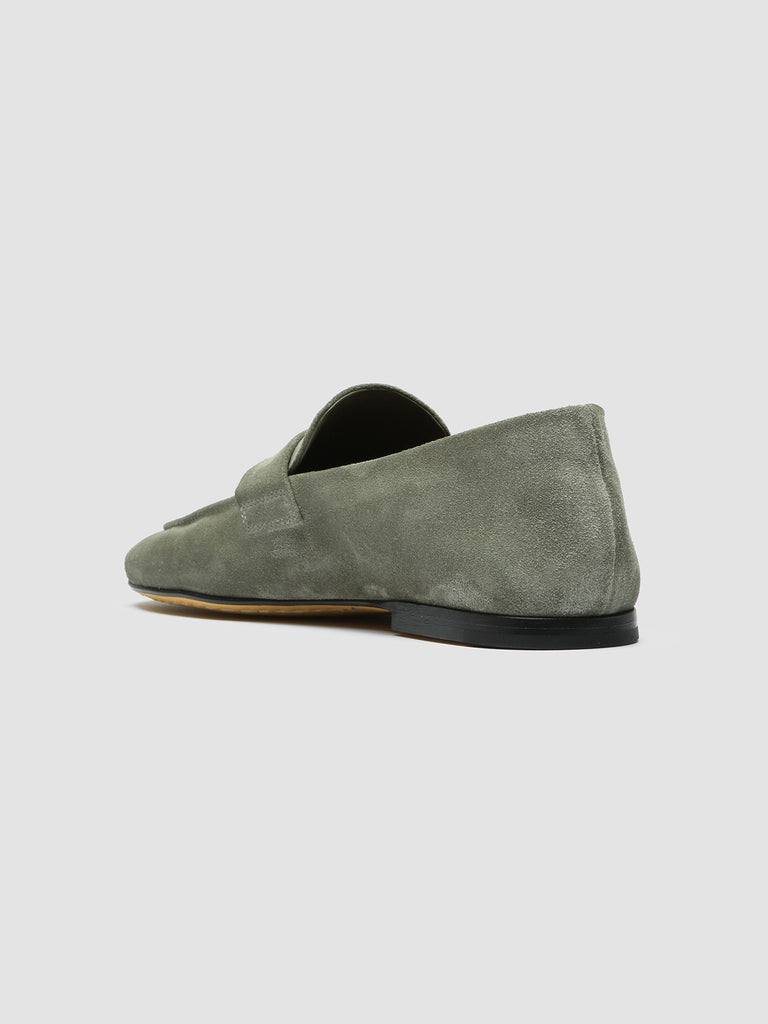 BLAIR 001 Smoked Green - Green Suede Loafers Women Officine Creative - 4