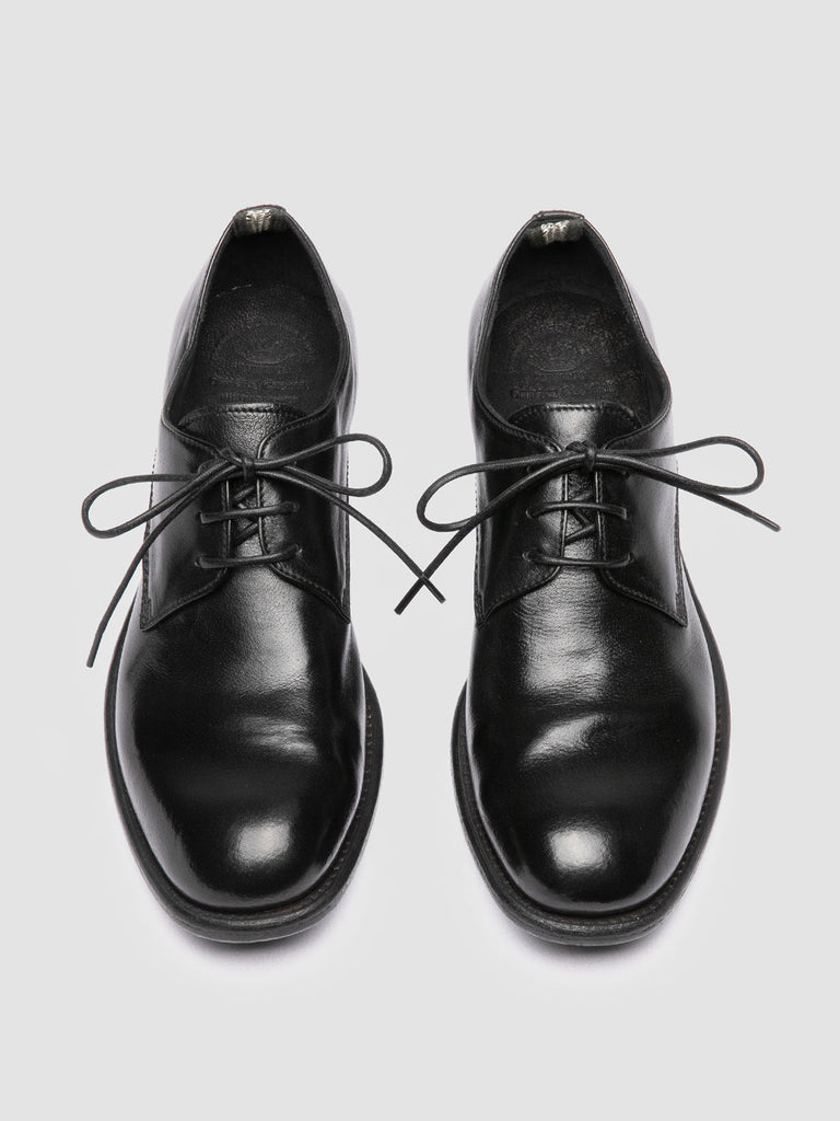 CALIXTE 068 - Black Leather Derby Shoes