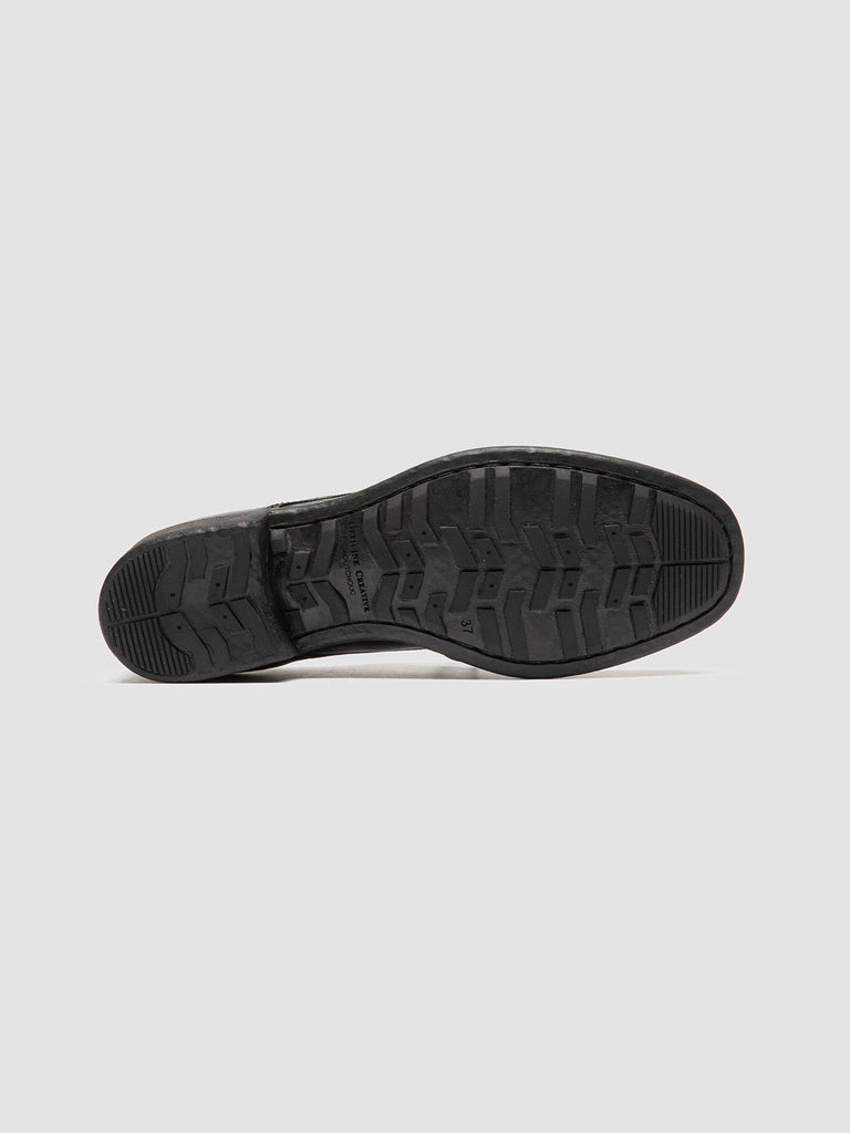 CALIXTE 068 - Black Leather Derby Shoes