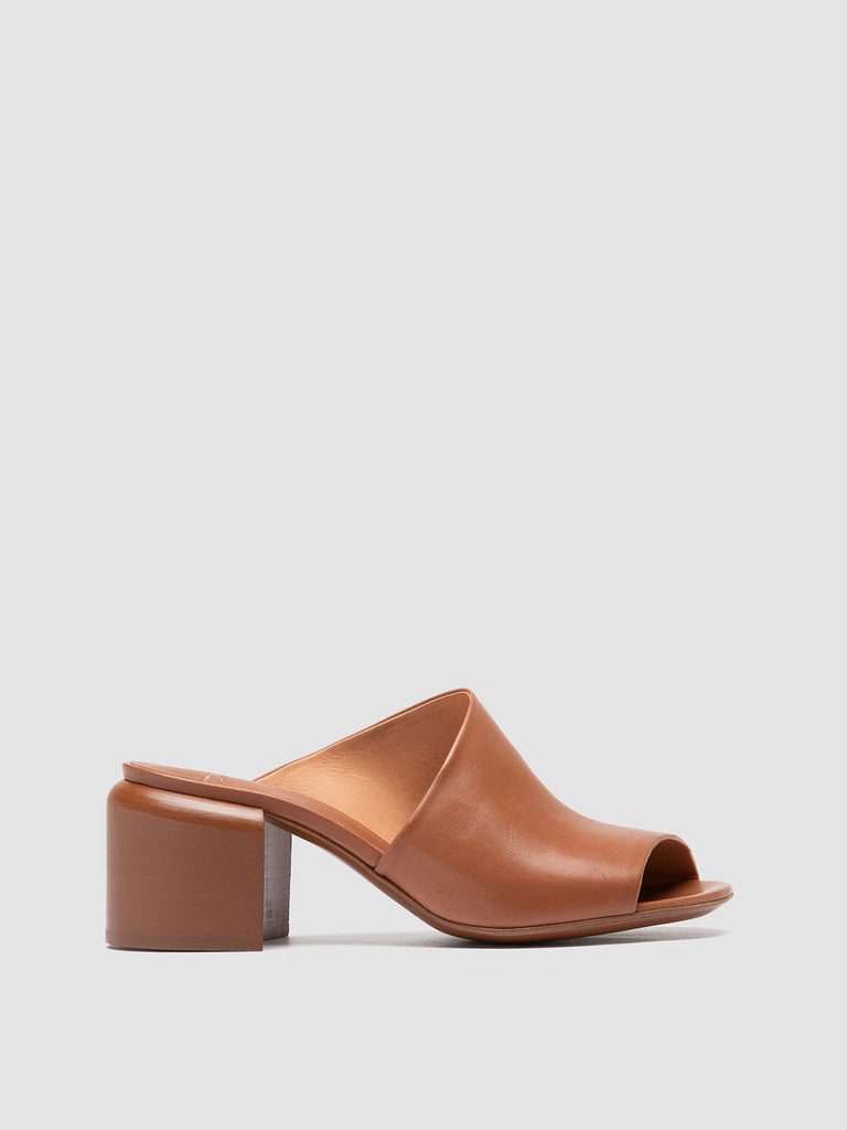 ETHEL 007 Rhum - Brown Leather Sandals Women Officine Creative - 1