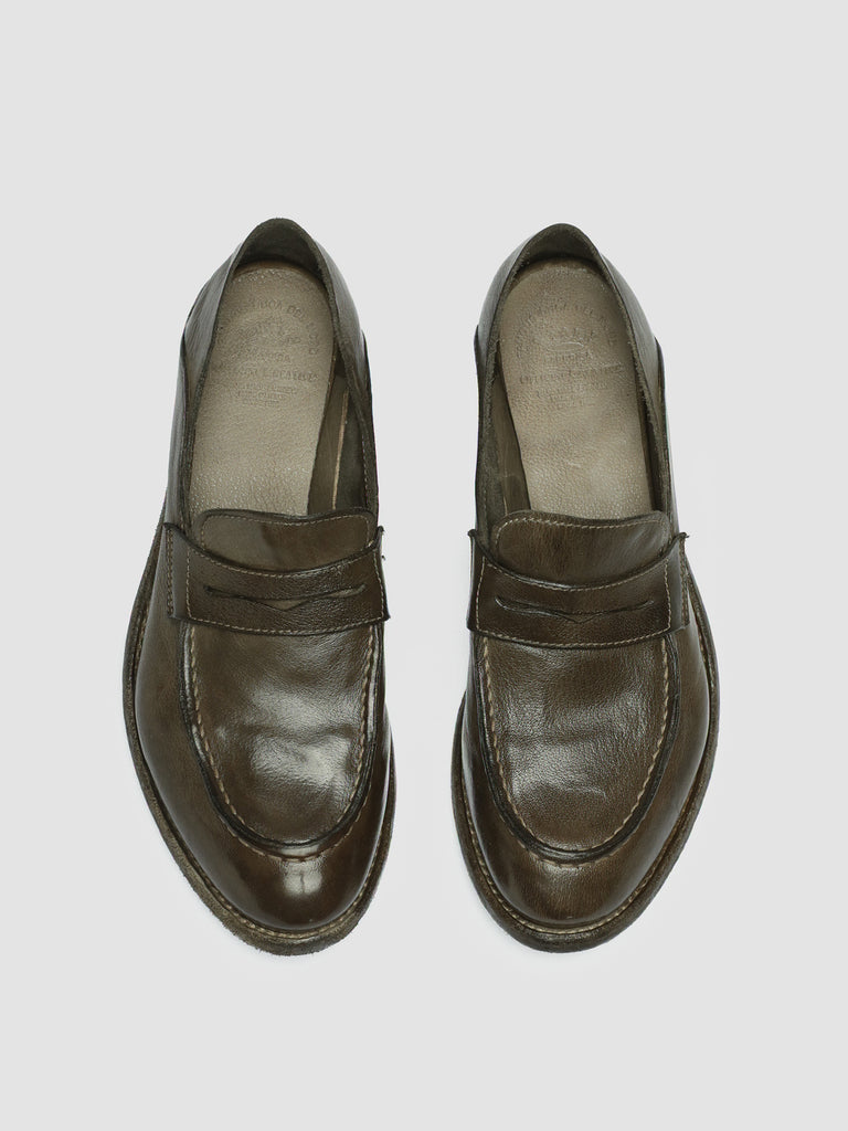 LEXIKON 516 - Taupe Leather Loafers