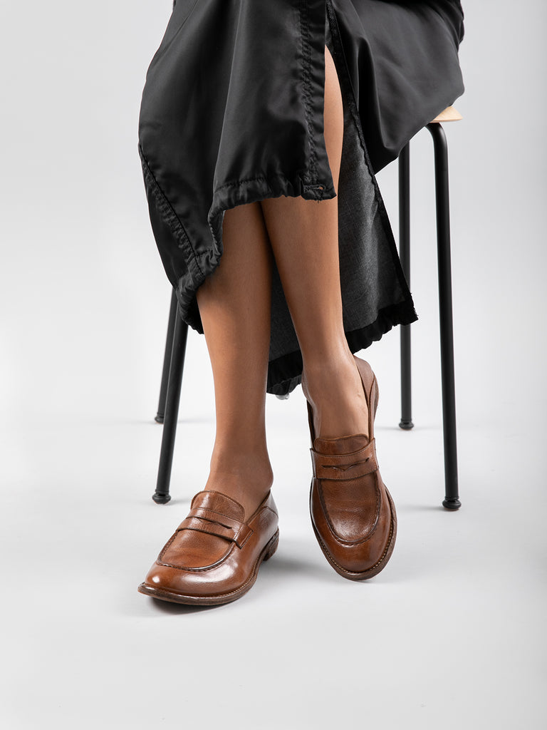 LEXIKON 516 Noun - Brown Leather Loafers Women Officine Creative - 6