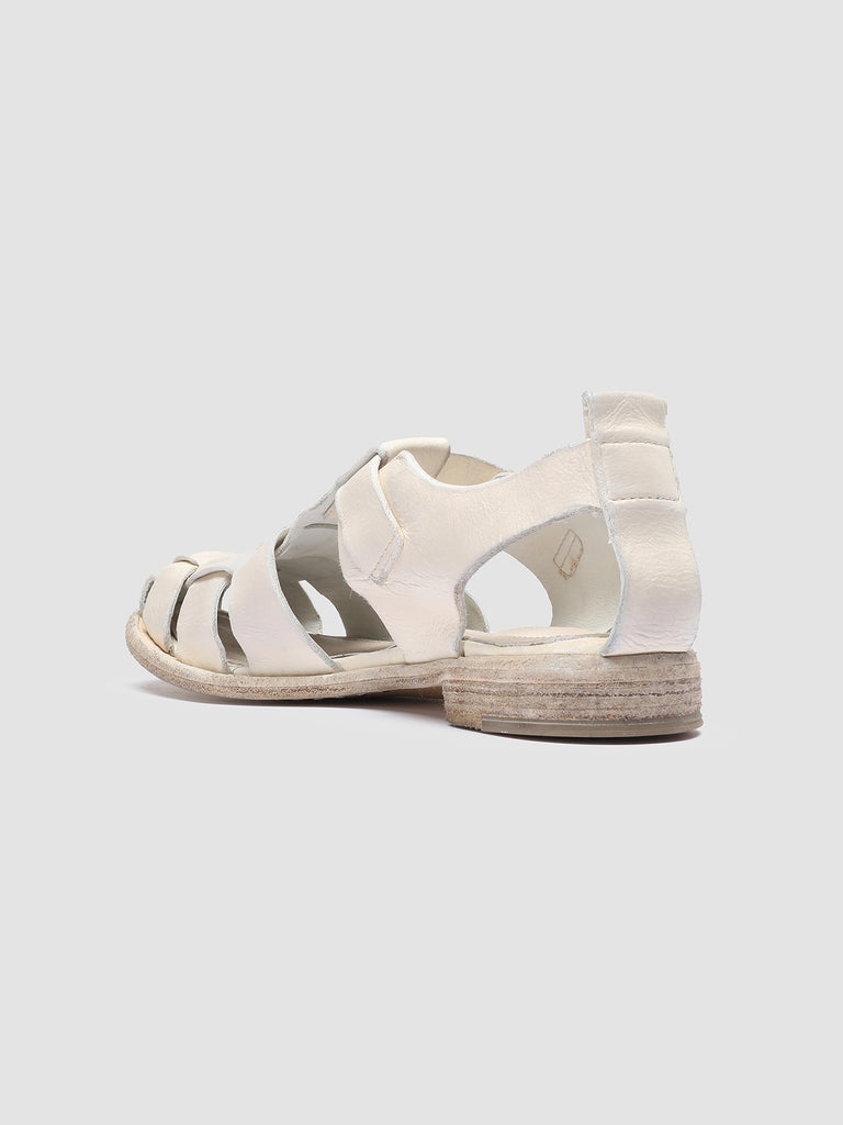 LEXIKON 536 Nebbia - White Leather sandals Women Officine Creative - 4
