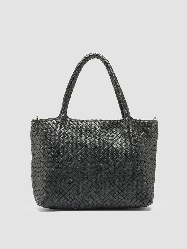 OC CLASS 48 - Black Leather tote bag