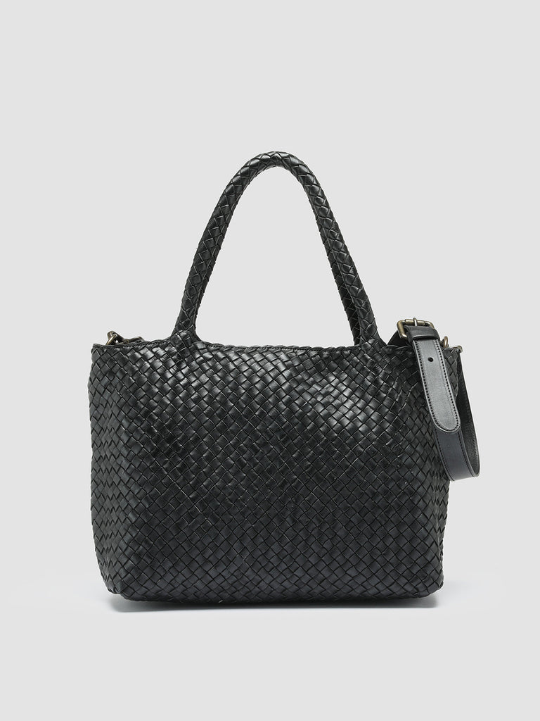 OC CLASS 48 Woven Nero - Black Woven Leather Bags Officine Creative - 4