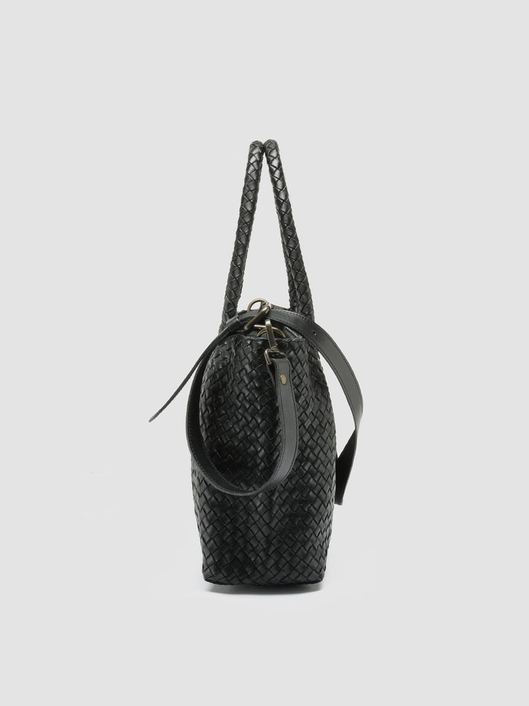 OC CLASS 48 Woven Nero - Black Woven Leather Bags Officine Creative - 5