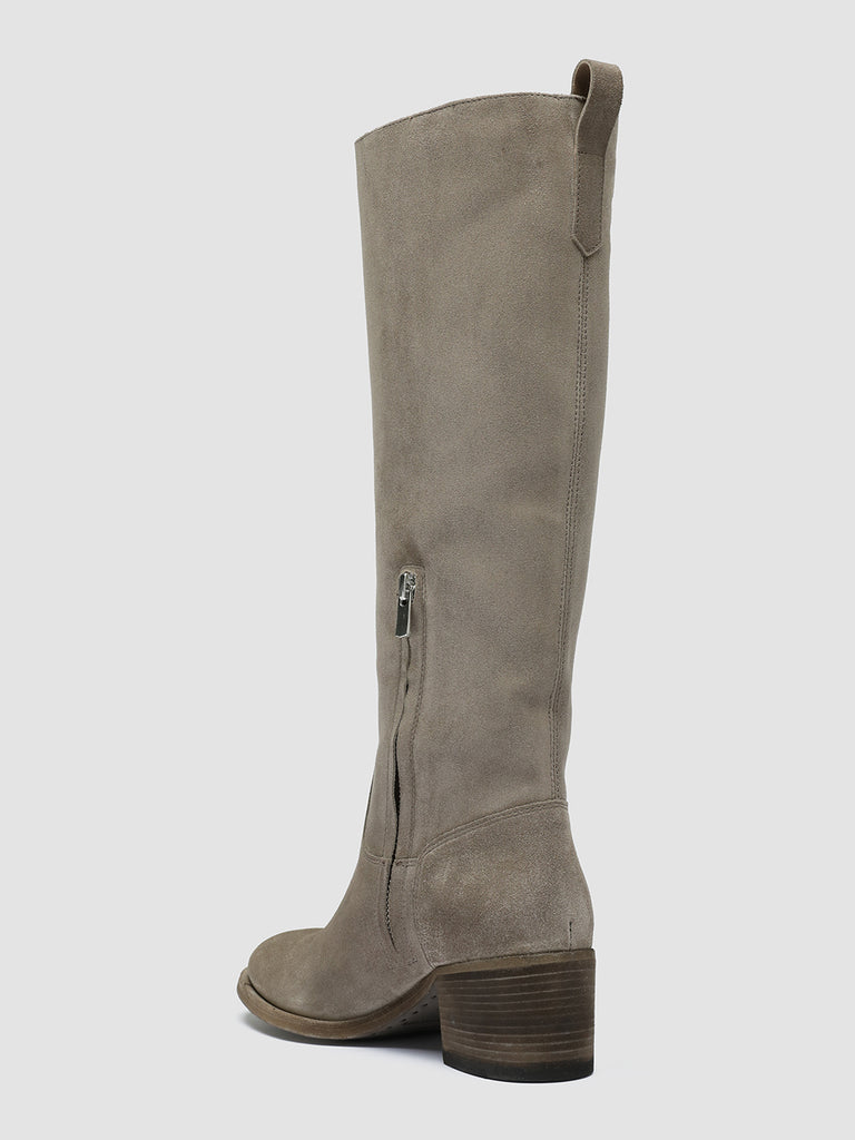 DENNER 116 Quarzo - Grey Suede Zip Boots Women Officine Creative - 4