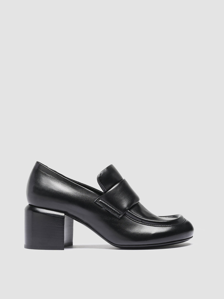 ETHEL 001 Nero - Black Leather Penny Loafers Women Officine Creative - 1