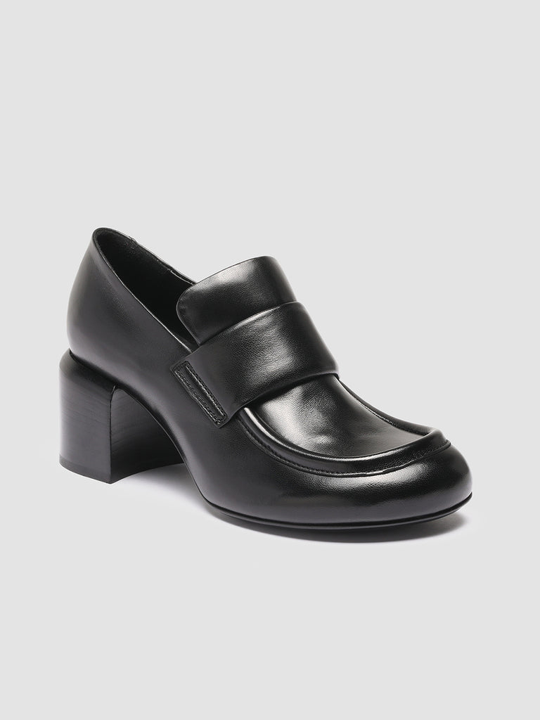 ETHEL 001 Nero - Black Leather Penny Loafers Women Officine Creative - 2