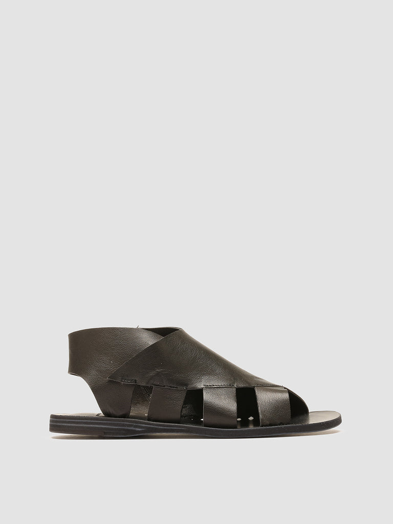 ITACA 044 Nero - Black Leather Sandals Women Officine Creative - 1