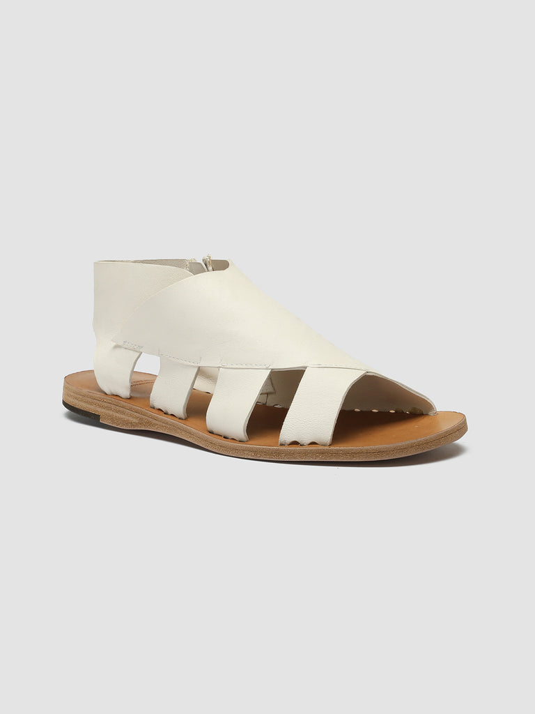 ITACA 044 Nebbia - White Leather Sandals Women Officine Creative - 3