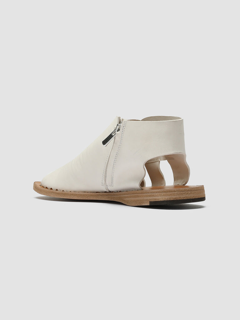 ITACA 044 Nebbia - White Leather Sandals Women Officine Creative - 4