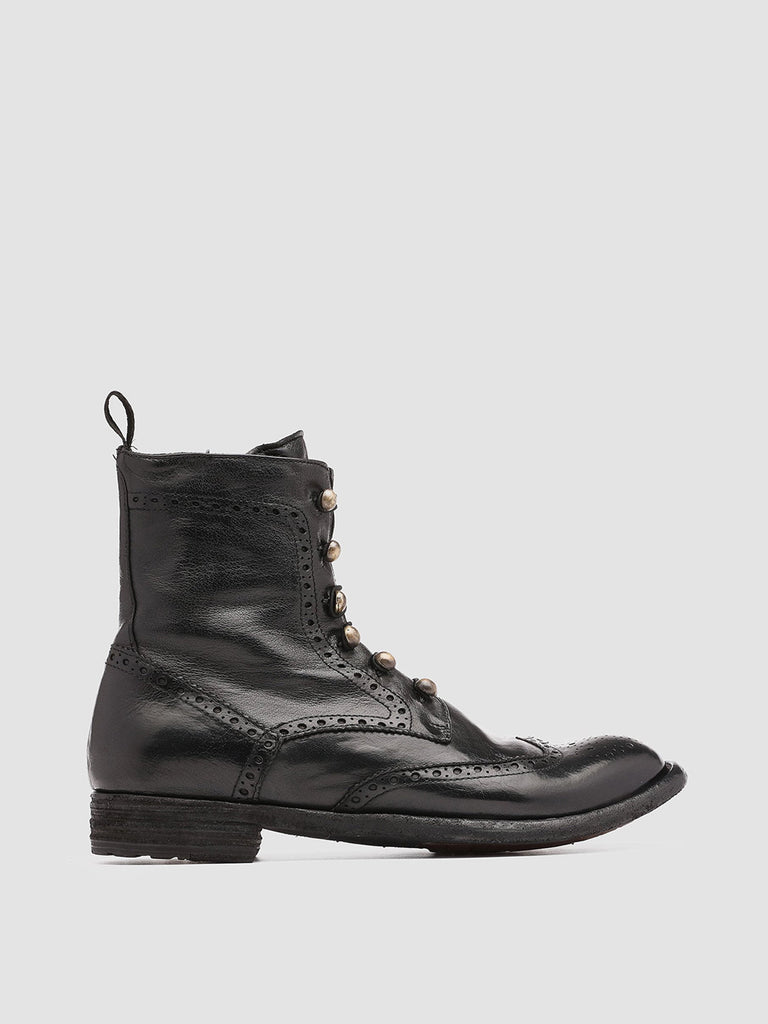 LEXIKON 131 Nero - Black Leather Boots Women Officine Creative - 1