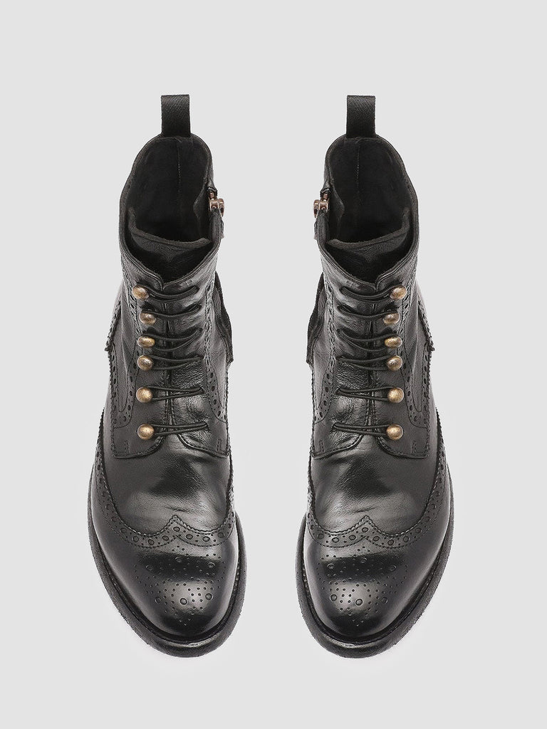 LEXIKON 131 Nero - Black Leather Boots Women Officine Creative - 2