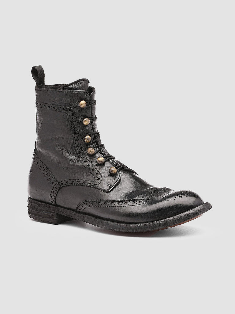 LEXIKON 131 Nero - Black Leather Boots Women Officine Creative - 3