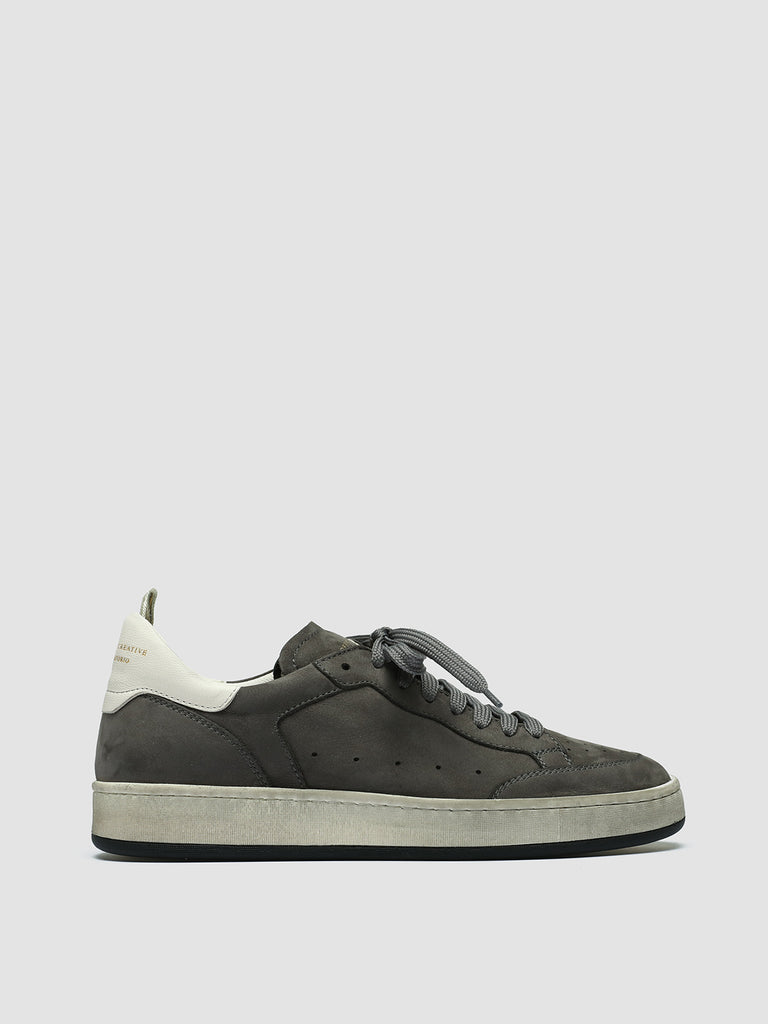 MAGIC 102 - Gray Suede and Leather Low Top Sneakers