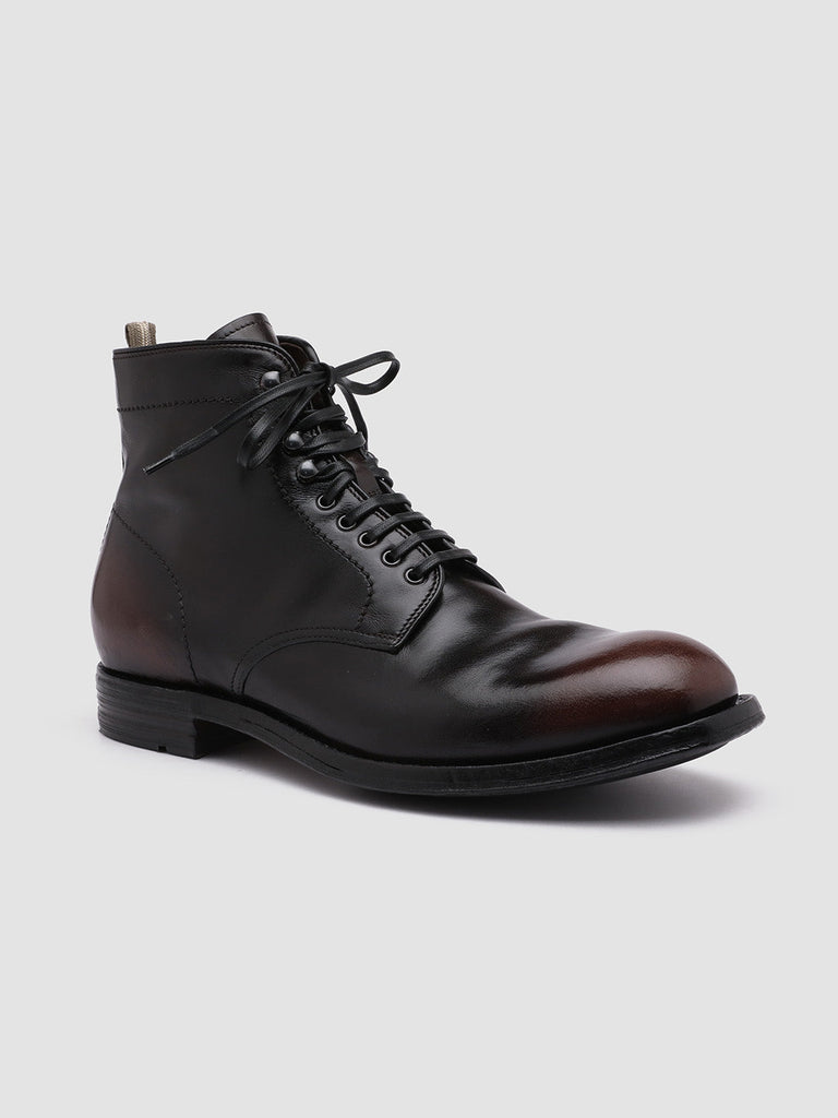 BALANCE 003 Caffe Supernero - Brown Leather Ankle Boots Men Officine Creative - 3