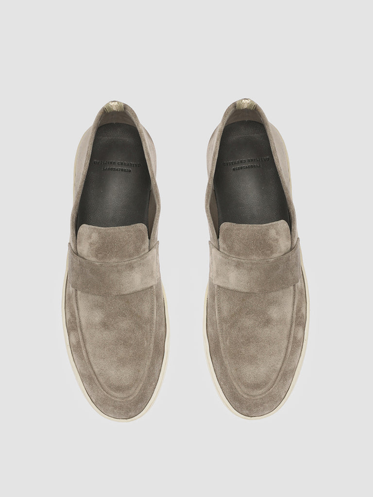 HERBIE 001 Quarzo - Taupe Suede Penny Loafers Men Officine Creative - 2