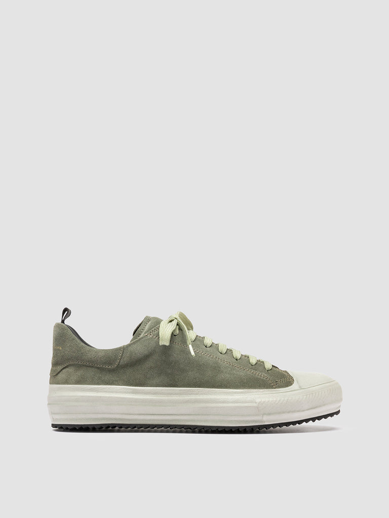 MES 009 Dusty Smoked Green - Green Leather and Suede Low Top Sneakers Men Officine Creative - 1